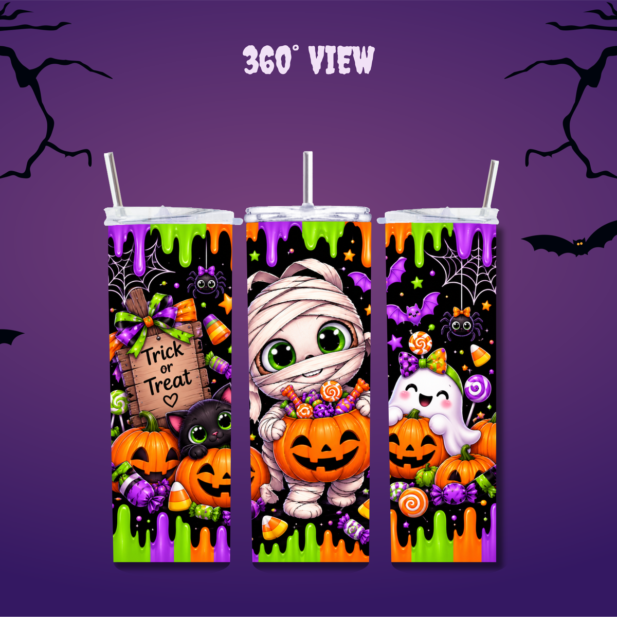 🎃 Spooky Cute Mummy 20 oz Tumbler